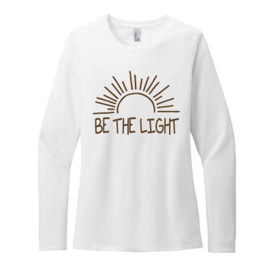 Be The Light Positive Womens CVC Long Sleeve Shirt