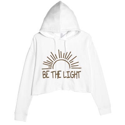 Be The Light Positive Crop Fleece Hoodie