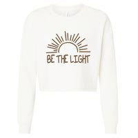 Be The Light Positive Cropped Pullover Crew