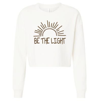 Be The Light Positive Cropped Pullover Crew