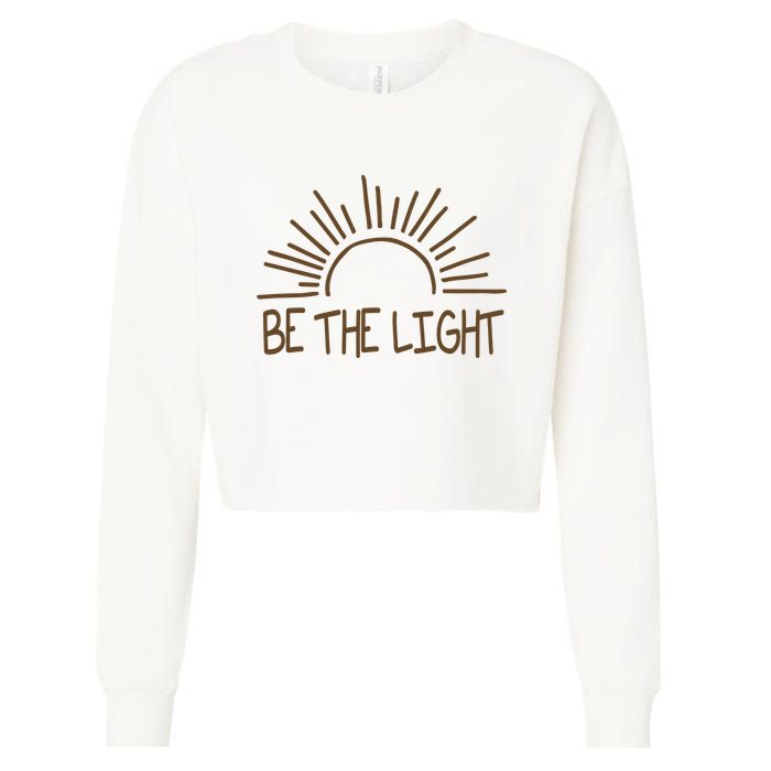 Be The Light Positive Cropped Pullover Crew