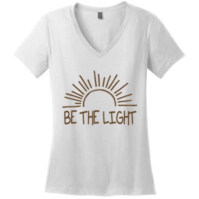 Be The Light Positive Women's V-Neck T-Shirt