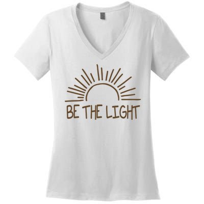 Be The Light Positive Women's V-Neck T-Shirt