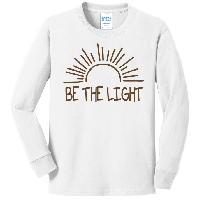 Be The Light Positive Kids Long Sleeve Shirt