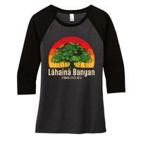 Banyan Tree Lahaina Maui Hawaii Women's Tri-Blend 3/4-Sleeve Raglan Shirt