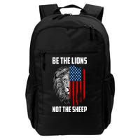 Be The Lions Not The Sheep USA American Flag Backpack
