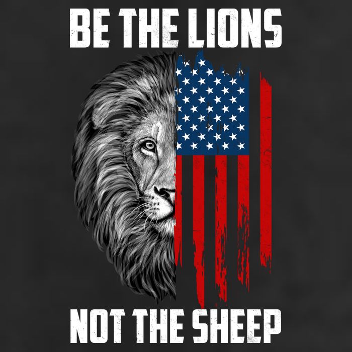 Be The Lions Not The Sheep USA American Flag Adult Drive Performance Visor