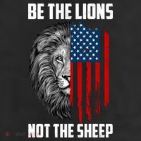 Be The Lions Not The Sheep USA American Flag 11oz C Handle Ceramic Mug