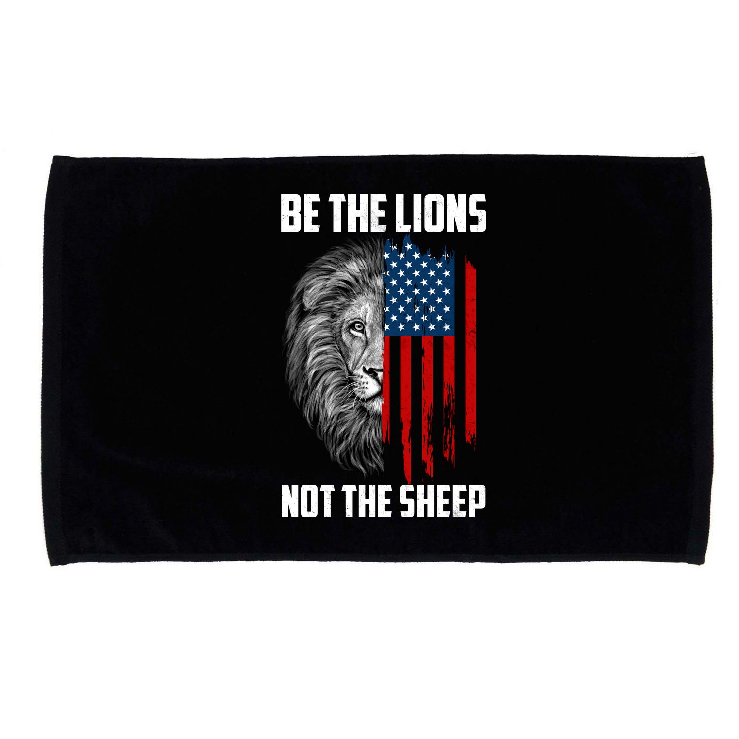 Be The Lions Not The Sheep USA American Flag Microfiber Hand Towel