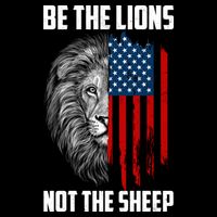 Be The Lions Not The Sheep USA American Flag Cropped Pullover Crew