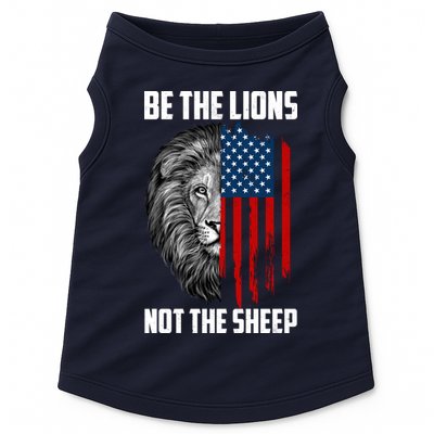 Be The Lions Not The Sheep USA American Flag Doggie Tank