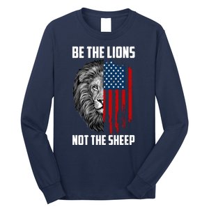 Be The Lions Not The Sheep USA American Flag Long Sleeve Shirt