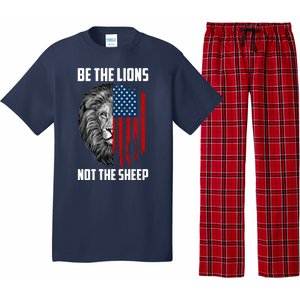 Be The Lions Not The Sheep USA American Flag Pajama Set