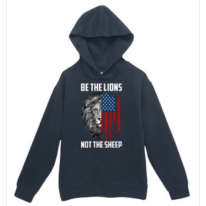 Be The Lions Not The Sheep USA American Flag Urban Pullover Hoodie