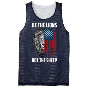 Be The Lions Not The Sheep USA American Flag Mesh Reversible Basketball Jersey Tank