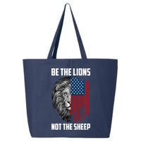 Be The Lions Not The Sheep USA American Flag 25L Jumbo Tote