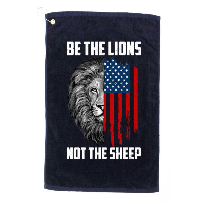 Be The Lions Not The Sheep USA American Flag Golf Towel