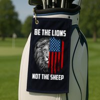 Be The Lions Not The Sheep USA American Flag Golf Towel