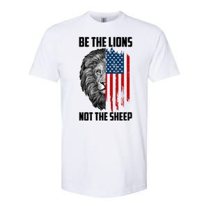 Be The Lions Not The Sheep USA American Flag Softstyle CVC T-Shirt