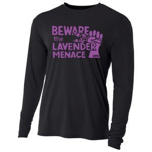 Beware The Lavender Menace 1970 Pride Lesbian Lavender Menace LGBT LGBTQ Cooling Performance Long Sleeve Crew