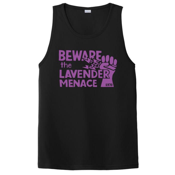 Beware The Lavender Menace 1970 Pride Lesbian Lavender Menace LGBT LGBTQ PosiCharge Competitor Tank