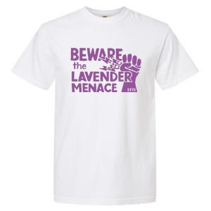 Beware The Lavender Menace 1970 Pride Lesbian Lavender Menace LGBT LGBTQ Garment-Dyed Heavyweight T-Shirt