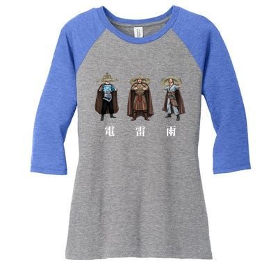 Big Trouble Little China A Storm Is Brewing Women's Tri-Blend 3/4-Sleeve Raglan Shirt