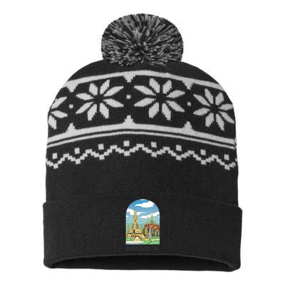 Bangkok Thailand Landscape USA-Made Snowflake Beanie