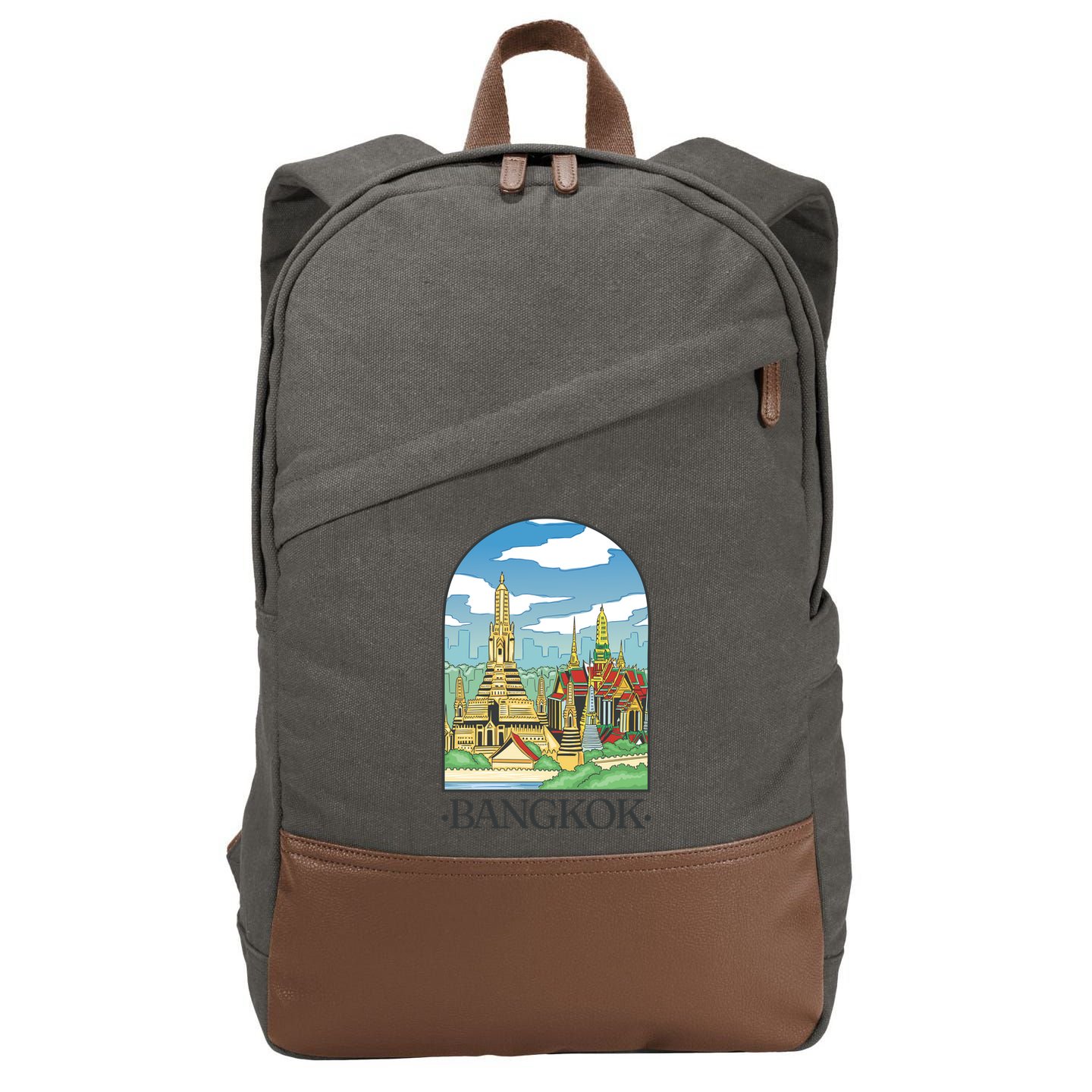 Bangkok Thailand Landscape Cotton Canvas Backpack
