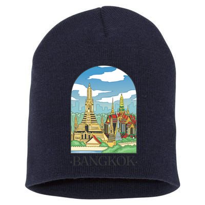 Bangkok Thailand Landscape Short Acrylic Beanie