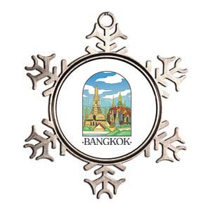 Bangkok Thailand Landscape Metallic Star Ornament