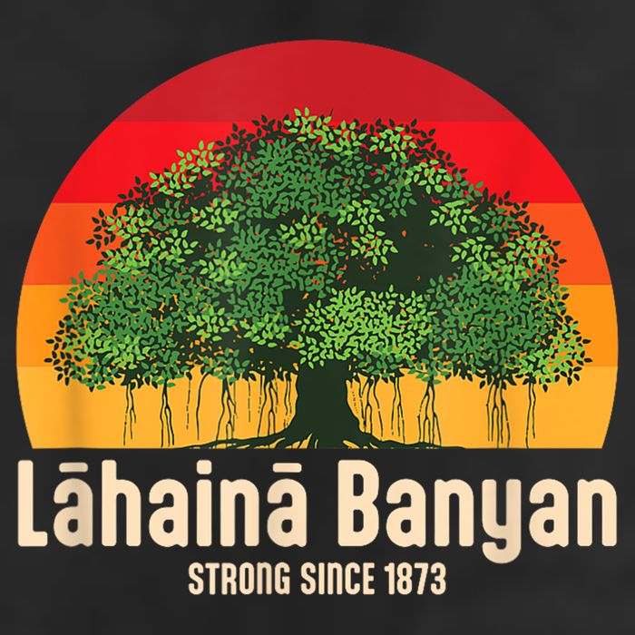 Banyan Tree Lahaina Maui Hawaii 7 Panel Mesh Trucker Snapback Hat