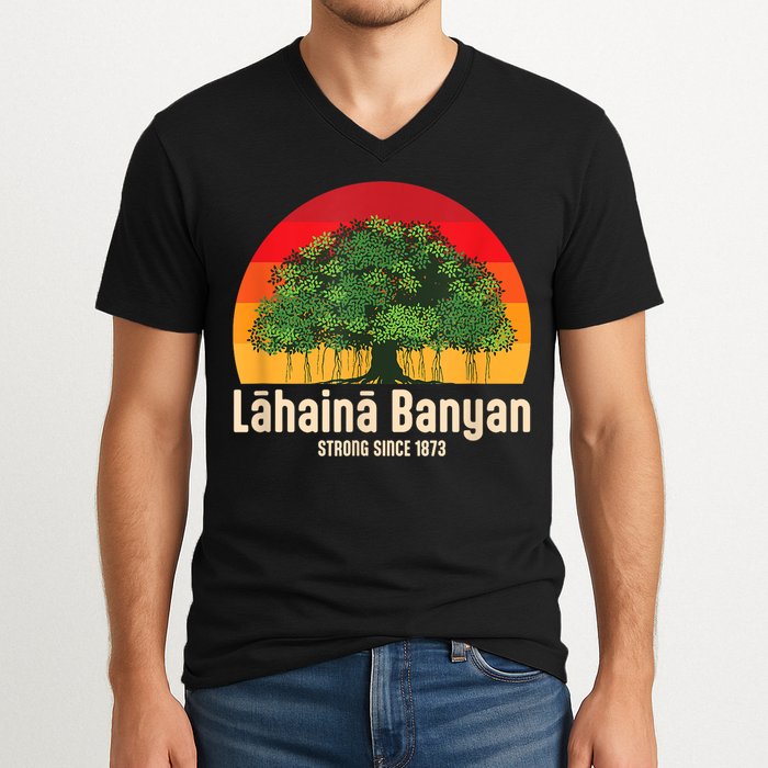 Banyan Tree Lahaina Maui Hawaii V-Neck T-Shirt
