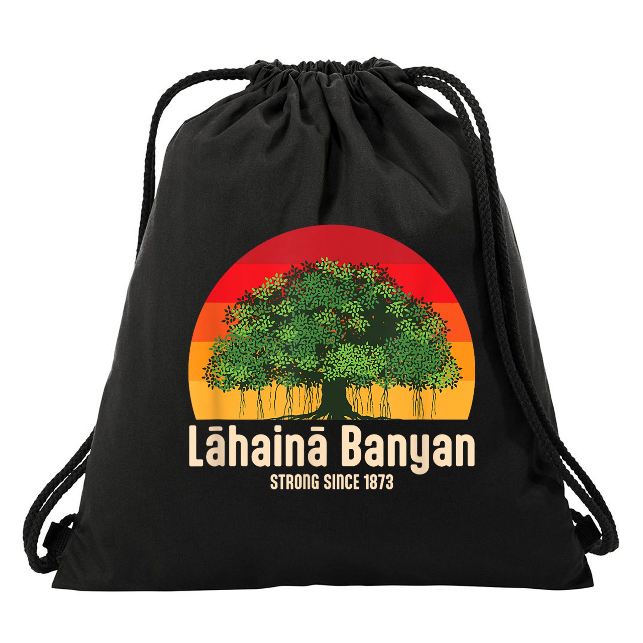Banyan Tree Lahaina Maui Hawaii Drawstring Bag