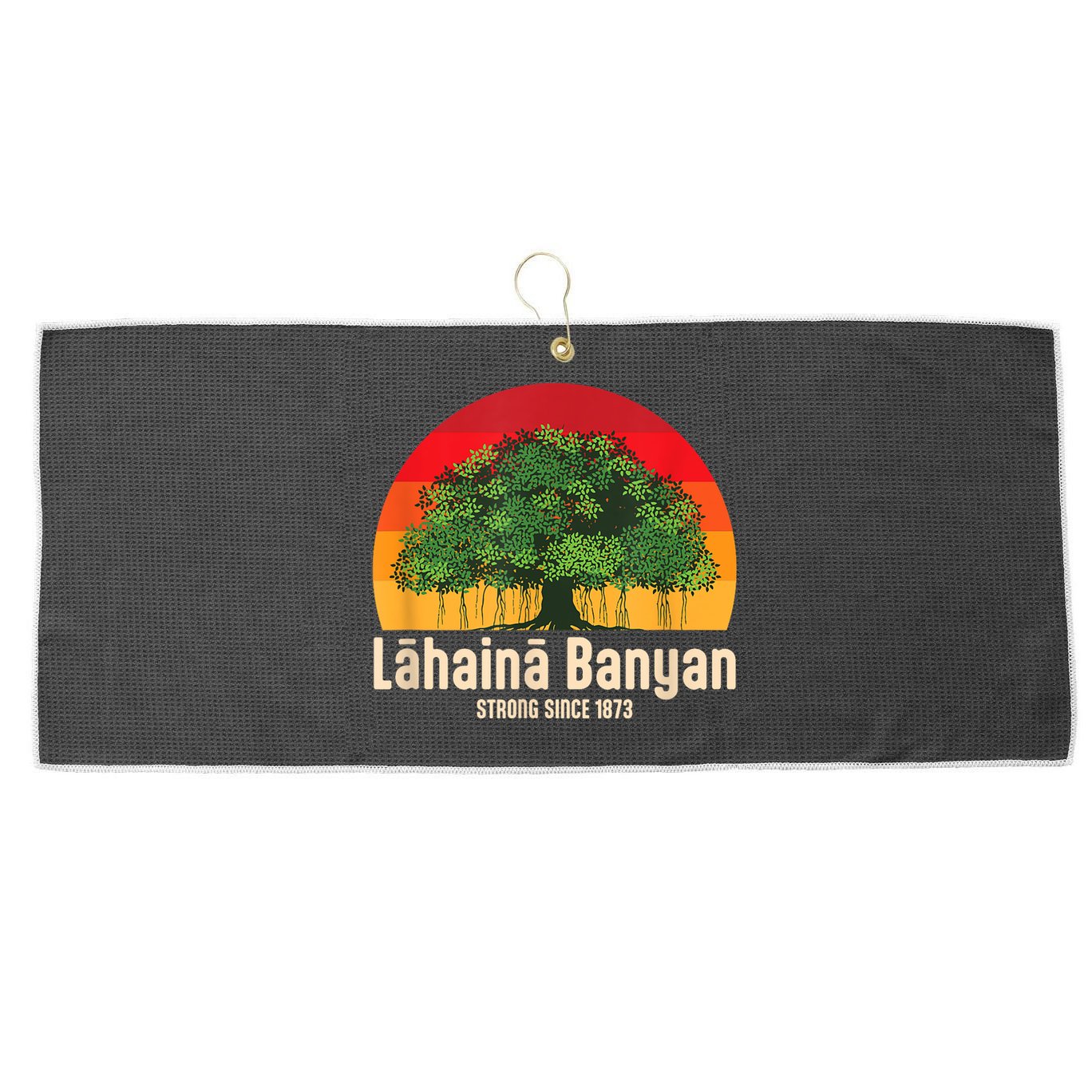 Banyan Tree Lahaina Maui Hawaii Large Microfiber Waffle Golf Towel
