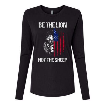 Be The Lion Not The American Patriotic Veteran Womens Cotton Relaxed Long Sleeve T-Shirt