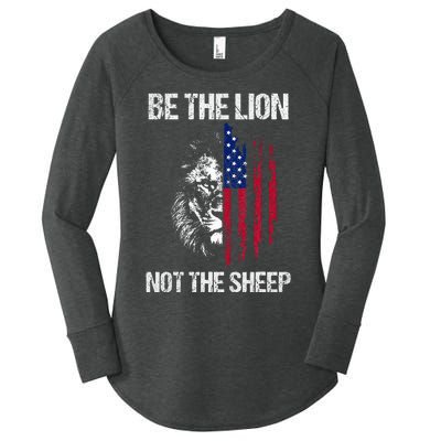 Be The Lion Not The American Patriotic Veteran Women's Perfect Tri Tunic Long Sleeve Shirt