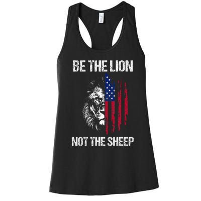 Be The Lion Not The American Patriotic Veteran Women's Racerback Tank