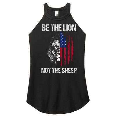 Be The Lion Not The American Patriotic Veteran Women’s Perfect Tri Rocker Tank