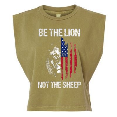 Be The Lion Not The American Patriotic Veteran Garment-Dyed Women's Muscle Tee