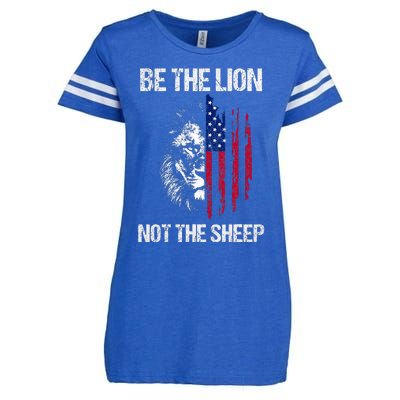 Be The Lion Not The American Patriotic Veteran Enza Ladies Jersey Football T-Shirt