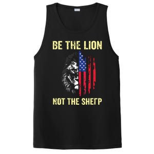 Be The Lion Not The Sheepp US Patriotic Veteran PosiCharge Competitor Tank