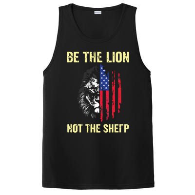 Be The Lion Not The Sheepp US Patriotic Veteran PosiCharge Competitor Tank