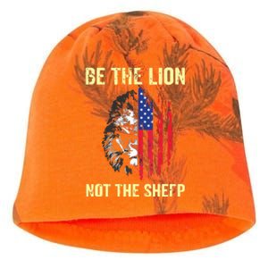 Be The Lion Not The Sheepp US Patriotic Veteran Kati - Camo Knit Beanie