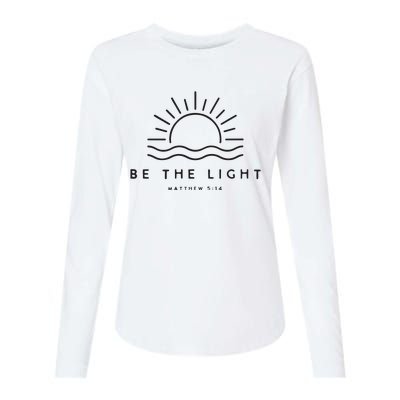 Be The Light Christian Inspirational Womens Cotton Relaxed Long Sleeve T-Shirt