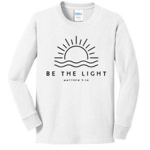 Be The Light Christian Inspirational Kids Long Sleeve Shirt