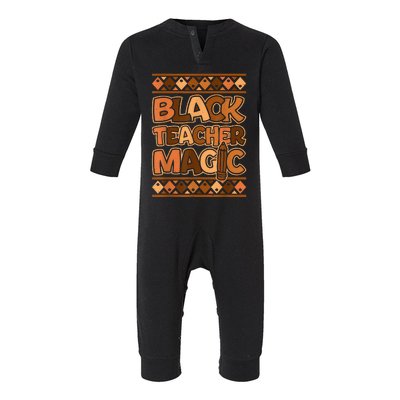 Black Teacher Magic African Pride Black History Juneteenth Infant Fleece One Piece