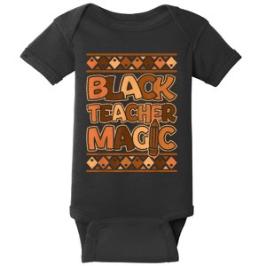 Black Teacher Magic African Pride Black History Juneteenth Baby Bodysuit