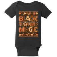 Black Teacher Magic African Pride Black History Juneteenth Baby Bodysuit