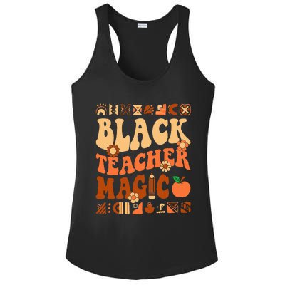 Black Teacher Magic Melanin Africa History Pride Teacher  Ladies PosiCharge Competitor Racerback Tank